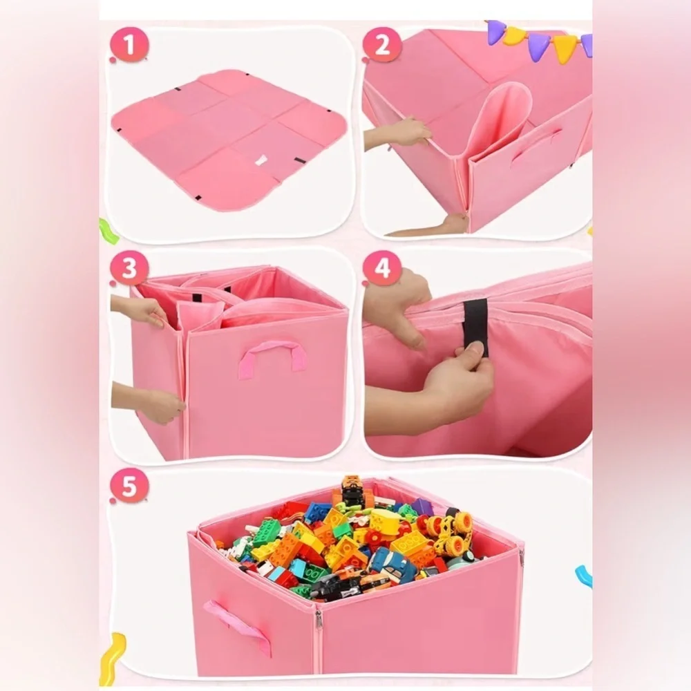 🎄🎅🎄❄️❄️🎅Pink Toy Storage Mat for Kids🎄🎅🎄❄️❄️🎅